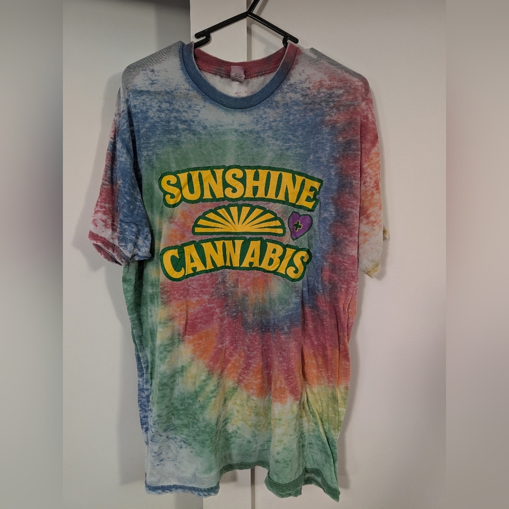Sunshine Cannabis Tye Dye T Shirt
